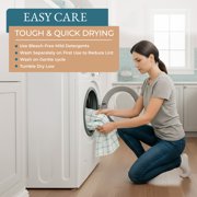 Kitchen Towels Set - Pack of 6 Cotton Dish Towels for Drying Dishes, 18”x 28”, Kitchen Hand Towels, Quick Drying Kitchen Towel Set - Aqua