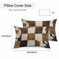 thumbnail image 3 of Waterproof Throw Pillow Covers Set of 2, 20x12 Inch Abstract Cowhides Decorative Pillowcases Outdoor Pillow Slip Cushion Covers Set for Couch Tent Brown Beige Animal Fur Texture, 3 of 7