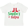thumbnail image 3 of Inktastic Santa's Helper, Elf Shoes, Christmas - Red Green Boys or Girls Toddler T-Shirt, 3 of 5