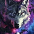 thumbnail image 6 of Orinice Wolf Moon Galaxy Round Table Cover Stain Resistant Washable Indoor Outdoor Tablecloth Kitchen Dining Wedding Parties Waterproof 100% Polyester Fiber 42-46, 6 of 8