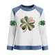 thumbnail image 2 of TaTaai St Patrick's Day Casual Women's Color Block Long Sleeve Round Neck Shirt, Fashion Comfort for Holiday Daily Wear Gift, 2 of 5