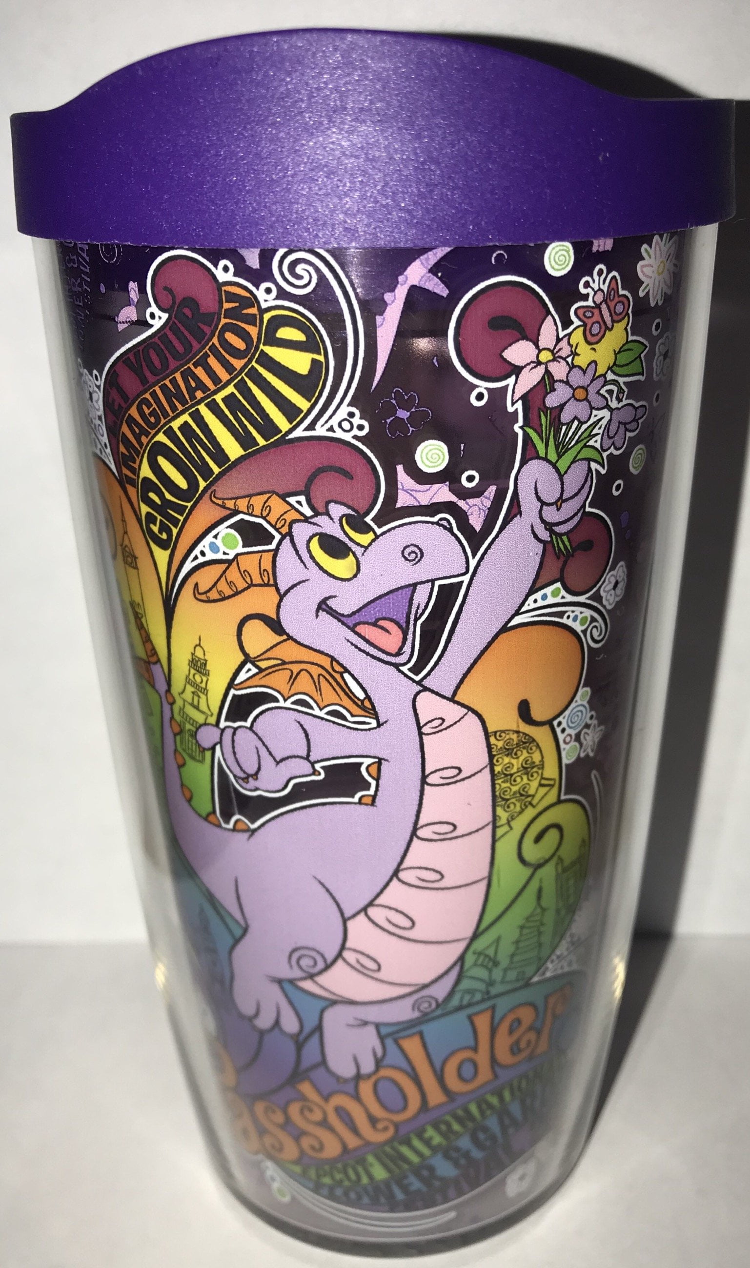 disney 2019 epcot flower and garden figment passholder tervis tumbler new