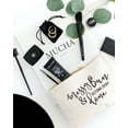 thumbnail image 4 of The Cotton and Canvas Messy Bun and Getting Stuff Done Cosmetic Bag, 4 of 4