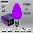 thumbnail image 3 of Wintergreen Lighting C7 Purple OptiCore Smooth LED Pathway Light Kit, 50 Lights, 12" Spacing, Black Wire, 50 ft, 3 of 8