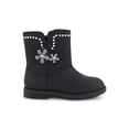thumbnail image 4 of Jessica Simpson Girls Toddler Evie Flower Black Side Zipper Boot, 4 of 8