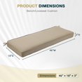 thumbnail image 5 of WYDK 46.5" x 18" Patio Bench Cushion,Fade-Resistant and Water-Resistant Olefin Fabric Slipcover Sponge Foam, Outdoor Use, Brown, 5 of 16