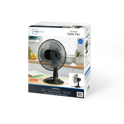 Buy Mainstays 12 3 Speed Oscillating Table Fan