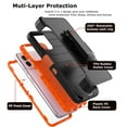thumbnail image 2 of Tiflook for Moto G Power 2024 5G with [Built-in Screen Protector] Holster Locking Belt Clip [Military Grade 12FT Drop Tested] Full Body Carrying Kickstand Cover - Orange, 2 of 6