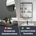 thumbnail image 4 of 48x36 Inch LED Bathroom Mirror Cabinet - Touch Control, Anti-Fog, Memory & Built-in Outlet, 4 of 8