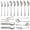 Sivler, variant on 17Pcs Serving Utensil Stainless Steel Serving Spoons Slotted Spoons Forks Tongs Cake Pie Server Soup Spoon Buffet Banquet Cutlery Set for Party Entertaining Catering