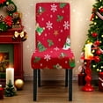 thumbnail image 6 of LSLJS Christmas Chair Covers Stretch Xmas Chair Slipcovers Protector Removable Washable Merry Christmas Chair Covers for Dining Chairs Room Home Holiday Party Decor, Chair Covers, 6 of 6