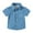 Light Blue, variant on Kaemgyyd Children Unisex Button down Shirt Casual Solid Short Sleeve Classic Tops Toddler Boys Girls Summer Beach Clothes 2-15 Years