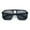 Black, variant on Mens Octagon Geometric Plastic Racer Mob Pilots Sunglasses Blue Lens