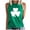 Green, variant on WREESH Women's Tank Tops St. Patrick's Day Shamrock Clovers Sleeveless T Shirts Soft, Breathable, and Trendy Crew Neck Graphic Tees for Spring/Summer