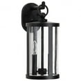 thumbnail image 6 of Nuvo Lighting Broadstone 2 Light Large Wall Lantern Matte Black with Clear Seeded Glass, 6 of 18