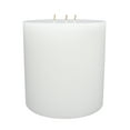 Mainstays Unscented Pillar Candle, 6x6 inches, White (3Wick)