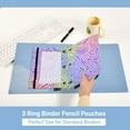 thumbnail image 5 of ALAZA 2 Pack Pencil Pouch Colorful Wavy Pencil Case for 3 Ring Binder Clear Window Pencil Bag Organizers, 5 of 6