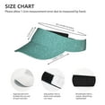 thumbnail image 3 of Gaeub Teal Green Glitter Printed Sport Sun Visor Hats ,Adjustable Empty Top Sunscreen Visor Cap for Women and Men, 3 of 7