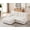 Beige, variant on YWEN 77" Sectional Sleeper Sofa with Ottoman, L Shaped Modular Deep Seat Couches for Living Room Apartment, Flexible Module Combination Cloud Sofa with Spring Support, Easy Assembly