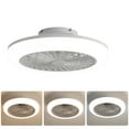 thumbnail image 6 of 18 Inch Enclosed Ceiling Fan with Light and Remote, Flush Mount Bladeless Low Profile Design for Bedroom Kitchen Dining Room, 6 of 9