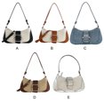 thumbnail image 4 of Methold Bolso de mano de moda para mujeres adultas en varios entornos bolsos de hombro tipo bandolera con costuras bolsos de PU Bolsas de mensajero y de hombro café, 4 of 6
