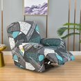 thumbnail image 1 of Nvzi Funda de sofá de poliéster con estampado geométrico, funda para sillón reclinable, fácil de instalar, lavable, protector de sofá para 1 asiento (estilo 17), 1 of 4