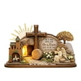 thumbnail image 3 of SIfdSeng Easter 2D Wooden Ornament Including Easter Depicting The Resurrection Scene Suitable for Home 2D Tabletop Display Wooden Decorative, 3 of 9