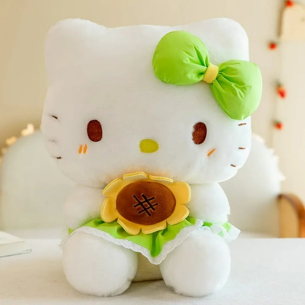 Cmsanrio HelloKitty girasol serie Kawaii dibujos animados muneco de peluche juguetes suave almohada trasera regalos de cumpleanos cojin 32 40 50 60cm Walmart en linea