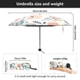 thumbnail image 3 of Flowers Umbrellas for Sun Auto Open Close UV50+ Waterproof 5-Fold Compact Fiberglass Frame, 3 of 6