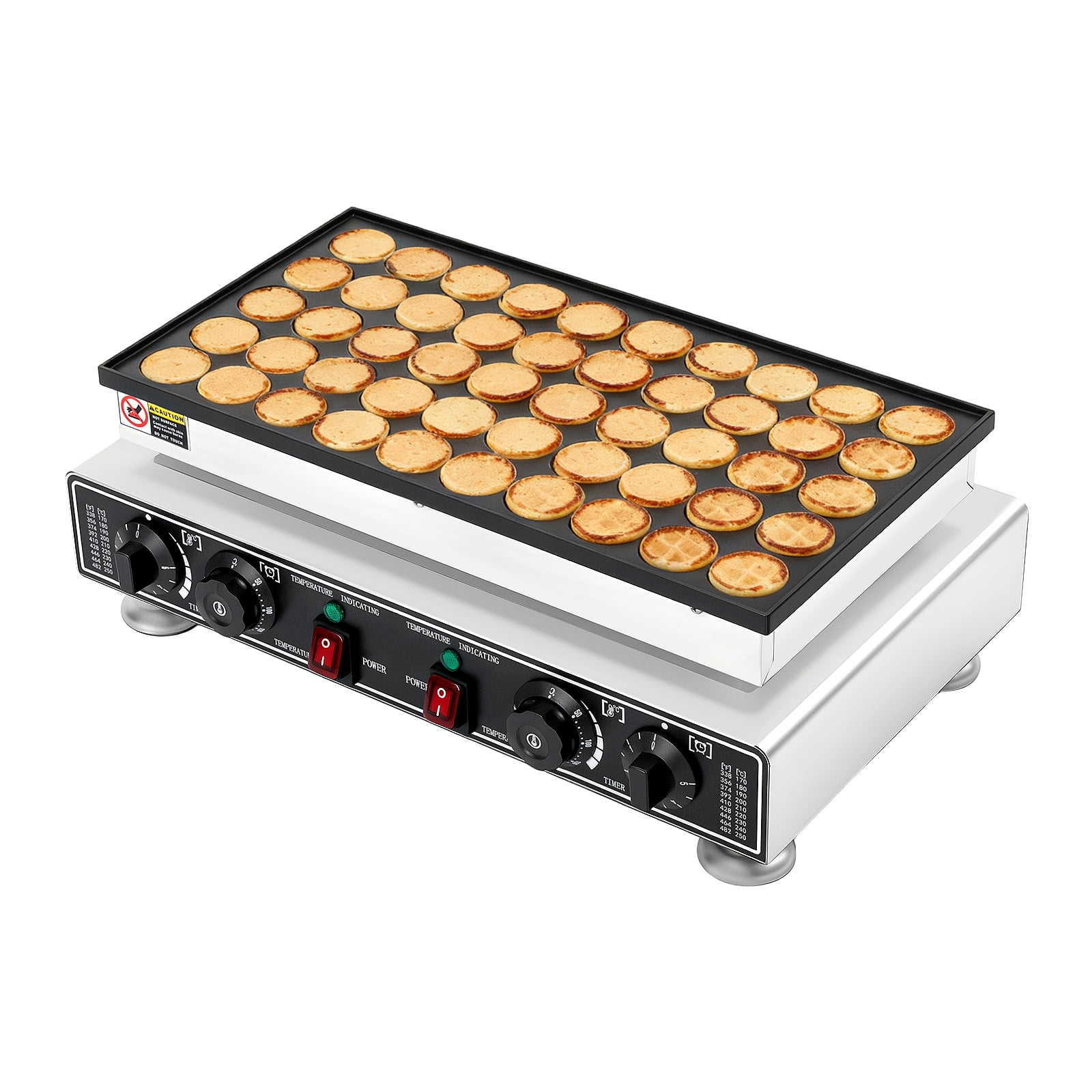 110v Stainless Steel Mini Pancake Maker, Commercial Waffle Pancakes Making Machine, Non-stick Coating