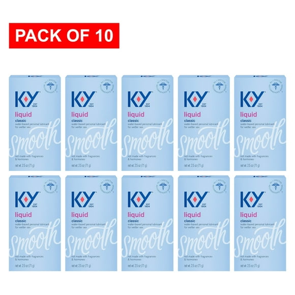 K-Y Lubrifiant Liquide, 2.5 oz. (Lot de 10)
