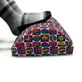 thumbnail image 5 of Colorful Foot Rest, Checkered Pattern with Vibrant Colored Doodle Style Egg Shapes Fun Cartoon Rows, Non-Slip Backing Adjustable Ergonomic Memory Foam Leg Support for Office, Multicolor, by Ambesonne, 5 of 5