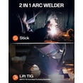 thumbnail image 2 of HITBOX ARC200mini3 200A Stick (MMA) Welder 110V, 60% Duty Cycle Digital IGBT Inverter, Portable Lift TIG Ready Welding Machine with LCD, Hot Start, Arc Force, VRD, 2 of 12