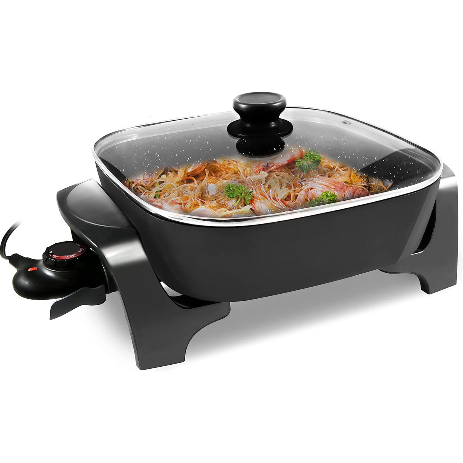 Extra Deep Electric Skillet Nonstick Serves 4 to 6 People (7.5Qt