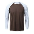 thumbnail image 1 of Men's Athletic Color Block Long Sleeve Performance Tee Workout Top for Gym Running and Training Comfort Fit, 1 of 4