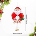 thumbnail image 2 of bonitos colgantes navideños de fieltro rojo y blanco para árbol de Navidad de 11-13 cm, 2 of 7