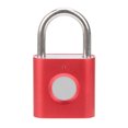 thumbnail image 2 of Candado de alta seguridad con huella dactilar, color rojo, con carga USB y modo de espera ultralargo para taquillas de gimnasios y fitness, 2 of 8