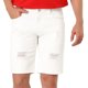 thumbnail image 1 of Pantalones cortos de mezclilla rasgados casuales para hombres Pantalones cortos de mezclilla con agujeros desgastados hasta la rodilla blanco 34 Unique Bargains Pantalones, 1 of 6