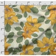 thumbnail image 2 of Soimoi Chinese Floral Print,Cotton Cambric, Quilting Fabric Sold by The Yard 42 Inch Wide, Medium Weight Cotton Fabric, SewingSupplies,Yellow, 2 of 5