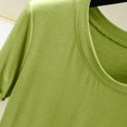 thumbnail image 4 of Annhoo Pajama Tops for Women Casual Crewneck Lace Trim Short Sleeve Blouses Comfy Soft Sleepwear Shirts, 4 of 4