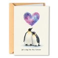 thumbnail image 1 of Tarjeta de felicitación PTRUKD Pingüino Aniversario Amor Romántico, 1 of 6