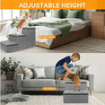 thumbnail image 5 of Dog Stairs for Small Dogs, Foldable Pet Stairs for Couch/Bed with Storage Box, Condo and Cat Scratcher, Adjustable Non-Slip Dog Steps for Puppy, Cats, or Small (3-Step,17" H), 5 of 6