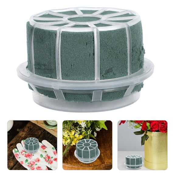 HOOWIFFY Self-Adhesive Water-Absorbing Round Foam for Flower Arrangements, Multi-Color, Floral Craft Supplies