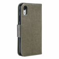 thumbnail image 2 of Allytech iPhone Xr Case (6.1"), Slim Fit PU Leather Folio Butterfly Embossed Shockproof Wrist Hand Strap Flip Cards Holder Wallet Case TPU Back Cover for Apple iPhone XR, Gray, 2 of 8