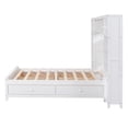 thumbnail image 6 of Full Size Wooden Bed With All-in-One Cabinet and Shelf, White, 6 of 9