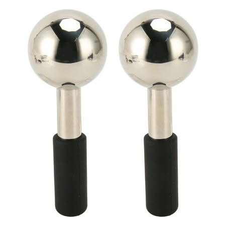 

2pcs Stainless Steel Ice Balls with Handle for Drinks Reusable Simple Operate Whiskey Stones Balls for Brandy Beer Vodka clearance item