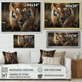 thumbnail image 4 of Designart "Stripes of Power The Majestic Tiger I" Animals Floater Framed Canvas Wall Art, 4 of 7