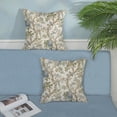thumbnail image 3 of Chinoiserie Pillow Covers 18x18 Set of 2 Blue Green Bird Floral Throw Pillows Vintage Blue Flowers Decorations Outdoor Pillowcase Chinoiserie Decor Farmhouse Linen Cushion Case for Couch Home, 3 of 6