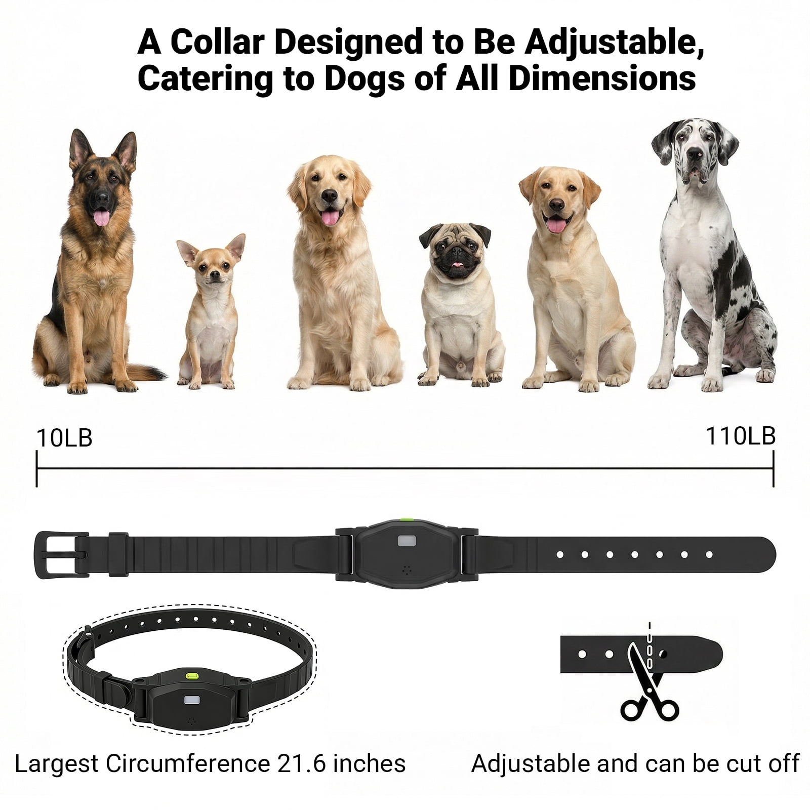 Invisible Fence for 2 Dogs Perimeter Collar Wireless System, Adjustable Electric Fence with Remote, 4-in-1 Training Shock Collar 1100 Yard Rechargeable