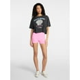 thumbnail image 2 of No Boundaries Faux Sueded Jersey Shorty Shorts, 3'' Inseam, Women's XXS-XXL, 2 of 5